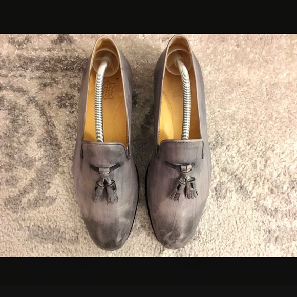 UNDANDY Grey Dress Shoes Loafers with Tassels eu41 us8.5 paid $298 - Picture 2 of 4